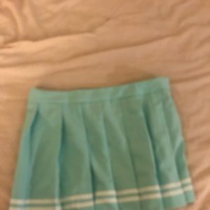 Mint mini pleated skirt